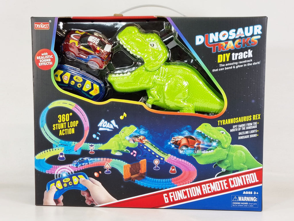 Dinosaur RC Train Track Slot Car Loop Build Your Own Light Up SMOKING RCWORLDUK