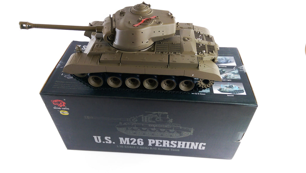 Heng Long Remote Radio Control 1:16 M26 Pershing Snow Leopard BB RC Tank  Upgraded Twin Sound 2.4GHz Version