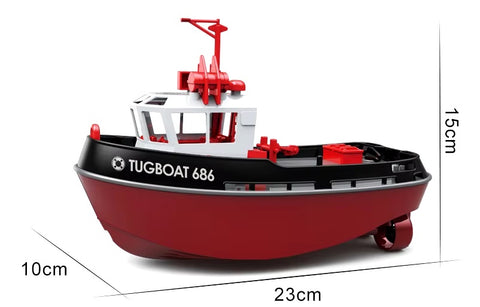 Heng Long RC model speed boat tug boat yacht 3800 black 2.4ghz 686 1:72 Scale Southampton Tug Ship Twin Motor Model