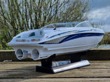 1:25 White Radio Remote Control RC Atlantic Sea Tour Racing Speed Boat Yacht RTR