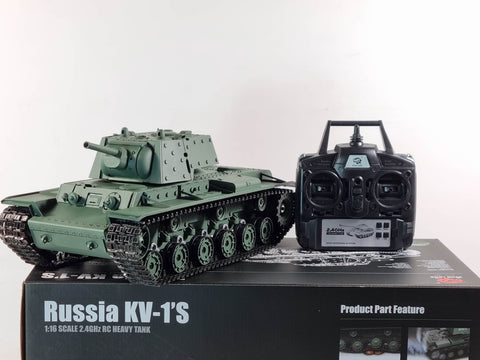 Heng Long rc tank 1/16 Metal Suspension Arms Radio remote control Russian KV1 Battle Tank 7.0 V UK 2.4G Panzer Model