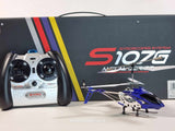 RC Syma Models S107G Metal Alloy Indoor Radio Control Helicopter Toy Drone 2nd Generation 3 Channels Infrared