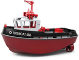 Heng Long RC model speed boat tug boat yacht 3800 black 2.4ghz 686 1:72 Scale Southampton Tug Ship Twin Motor Model