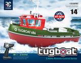 Heng Long RC model speed boat tug boat yacht 3800 black 2.4ghz 686 1:72 Scale Southampton Tug Ship Twin Motor Model