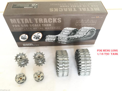 Heng Long T90 RC Tank Metal Track and Wheel Upgraded Pack set 1:16 Scale