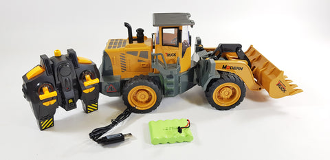 2.4ghz remote controlled rc bulldozer digger truck set