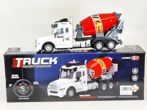 remote control cement concrete mixer truck wagon rc lorry kids toy dump truck play set
