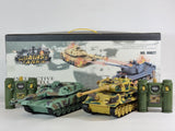 Twin Pack Geman Tiger & M1A2 Infra-red Battle Radio Remote Control RC Tank