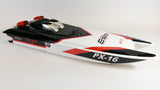 2.4ghz black stealth rc racing speed boat