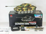 RC Tank 1/16 Heng Long Metal SUPER Pro King Tiger Upgraded Model Full Metal Tracks, Wheels, Gearbox Barrel Recoil V7 smoke Sound IC