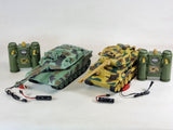 RC Toys Remote Control Infrared Battle Tanks German Tiger VS American Military Model (Pack of 2)